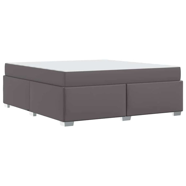 vidaXL Bed Frame with Mattress Grey 180 x 200 cm Fabric