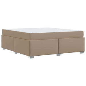 vidaXL Bed Frame with Mattress Cappuccino 180 x 200 cm Fabric