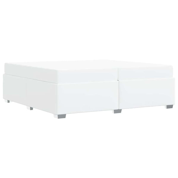 vidaXL Bed Frame with Mattress White 200 x 200 cm Fabric