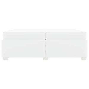vidaXL Bed Frame with Mattress White 200 x 200 cm Fabric