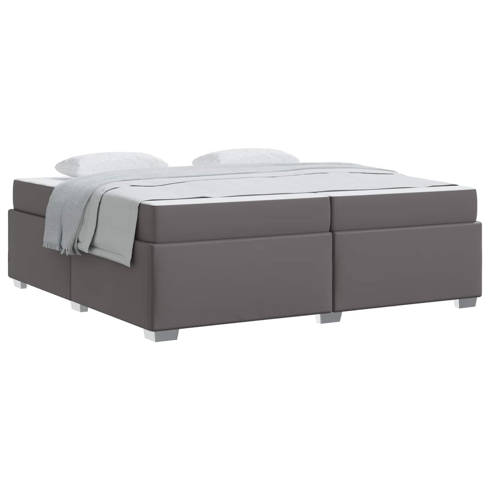 vidaXL Bed Frame with Mattress Grey 200 x 200 cm Fabric