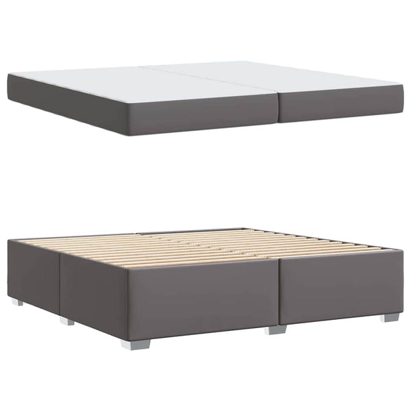 vidaXL Bed Frame with Mattress Grey 200 x 200 cm Fabric
