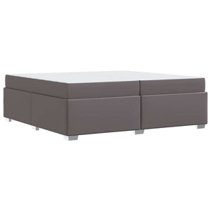 vidaXL Bed Frame with Mattress Grey 200 x 200 cm Fabric