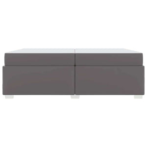 vidaXL Bed Frame with Mattress Grey 200 x 200 cm Fabric