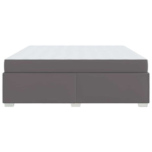 vidaXL Bed Frame with Mattress Grey 200 x 200 cm Fabric