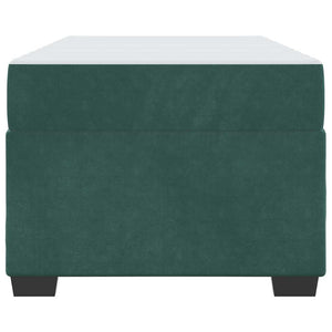 vidaXL Bed Frame with Mattress Dark Green 80 x 200 cm Fabric