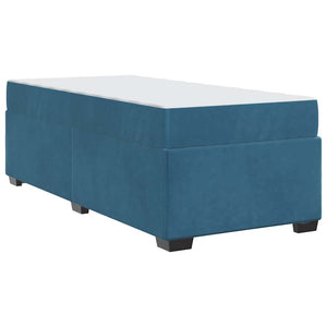 vidaXL Bed Frame with Mattress Dark Blue 90 x 190 cm Fabric