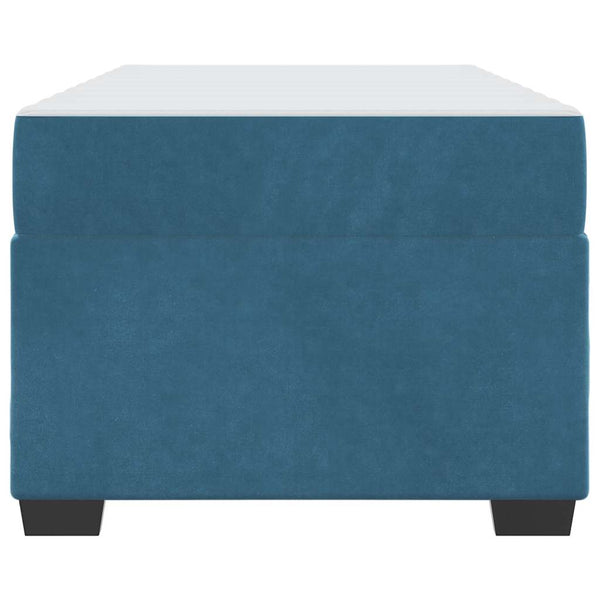 vidaXL Bed Frame with Mattress Dark Blue 90 x 190 cm Fabric