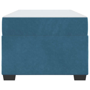 vidaXL Bed Frame with Mattress Dark Blue 90 x 200 cm Fabric