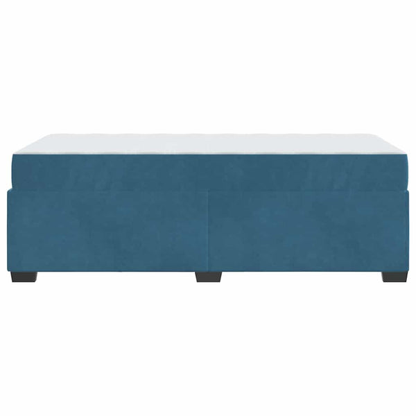 vidaXL Bed Frame with Mattress Dark Blue 90 x 200 cm Fabric