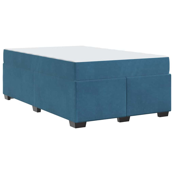 vidaXL Bed Frame with Mattress Dark Blue 120 x 190 cm Fabric