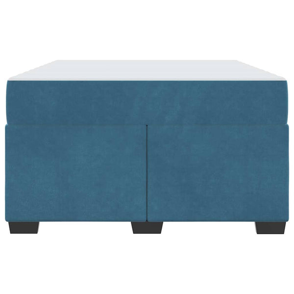 vidaXL Bed Frame with Mattress Dark Blue 120 x 200 cm Fabric