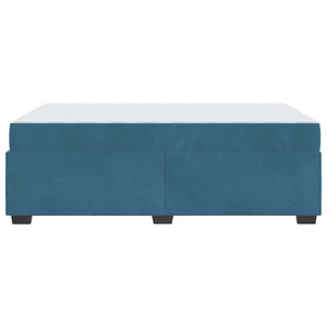vidaXL Bed Frame with Mattress Dark Blue 120 x 200 cm Fabric