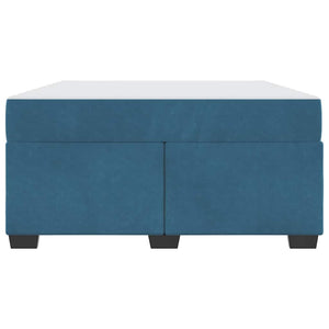vidaXL Bed Frame with Mattress Dark Blue 140 x 200 cm Fabric
