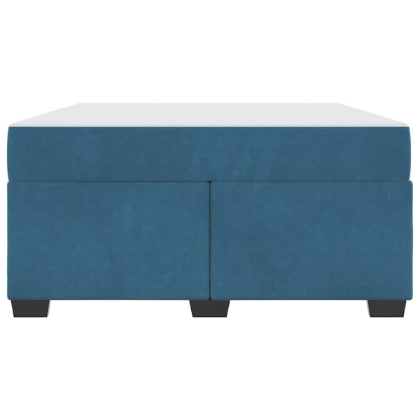vidaXL Bed Frame with Mattress Dark Blue 140 x 200 cm Fabric