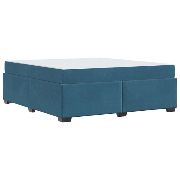 vidaXL Bed Frame with Mattress Dark Blue 180 x 200 cm Fabric
