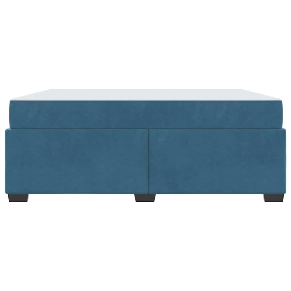 vidaXL Bed Frame with Mattress Dark Blue 180 x 200 cm Fabric