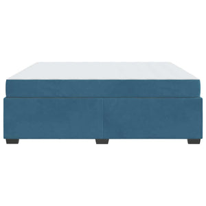 vidaXL Bed Frame with Mattress Dark Blue 180 x 200 cm Fabric