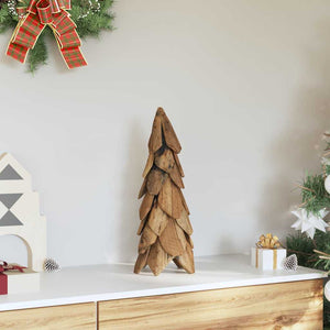 vidaXL Christmas Tree with Stand Brown 51 cm Solid Teak Wood