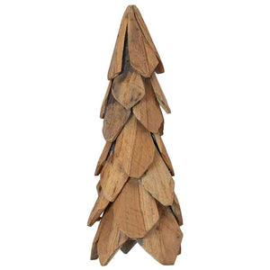 vidaXL Christmas Tree with Stand Brown 51 cm Solid Teak Wood