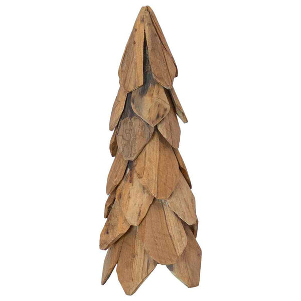 vidaXL Christmas Tree with Stand Brown 51 cm Solid Teak Wood