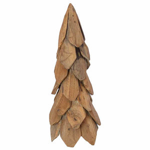vidaXL Christmas Tree with Stand Brown 51 cm Solid Teak Wood