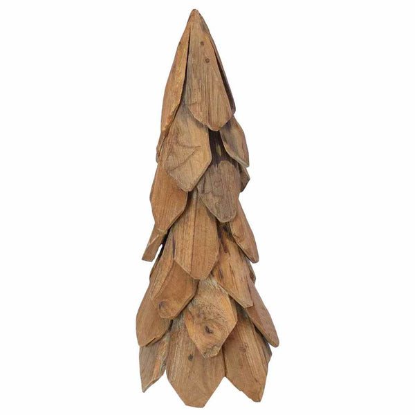 vidaXL Christmas Tree with Stand Brown 51 cm Solid Teak Wood