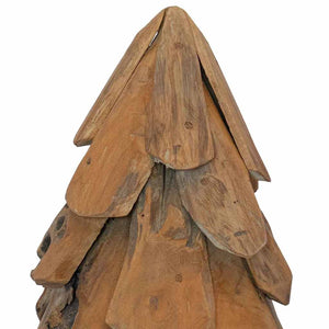 vidaXL Christmas Tree with Stand Brown 61 cm Solid Teak Wood