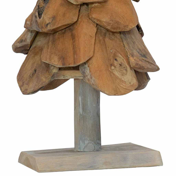vidaXL Christmas Tree with Stand Brown 61 cm Solid Teak Wood
