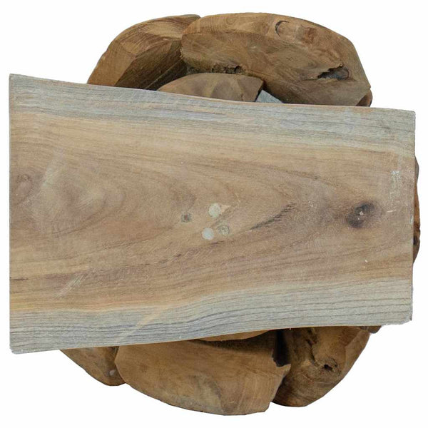 vidaXL Christmas Tree with Stand Brown 61 cm Solid Teak Wood