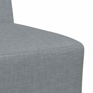 vidaXL Modular Armless Sofa 2 pcs Light Grey 55 x 74 x 82 cm Fabric
