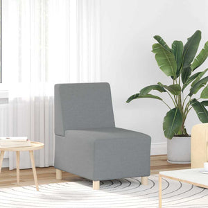 vidaXL Modular Armless Sofa 2 pcs Light Grey 55 x 74 x 82 cm Fabric