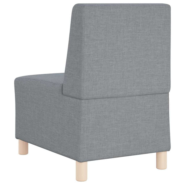 vidaXL Modular Armless Sofa 2 pcs Light Grey 55 x 74 x 82 cm Fabric