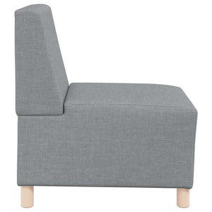 vidaXL Modular Armless Sofa 2 pcs Light Grey 55 x 74 x 82 cm Fabric