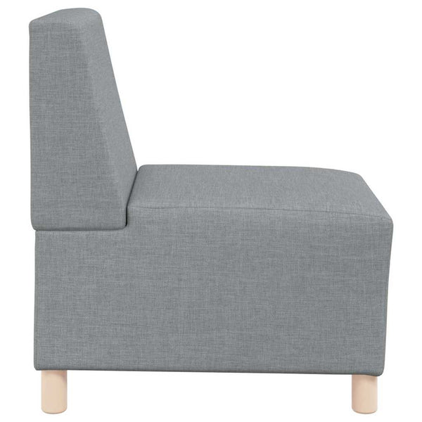 vidaXL Modular Armless Sofa 2 pcs Light Grey 55 x 74 x 82 cm Fabric