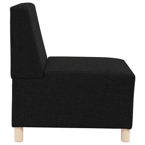 vidaXL Modular Armless Sofa 2 pcs Black 55 x 74 x 82 cm Fabric