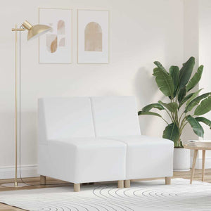 vidaXL Modular Armless Sofa 2 pcs White 55 x 74 x 82 cm Faux Leather