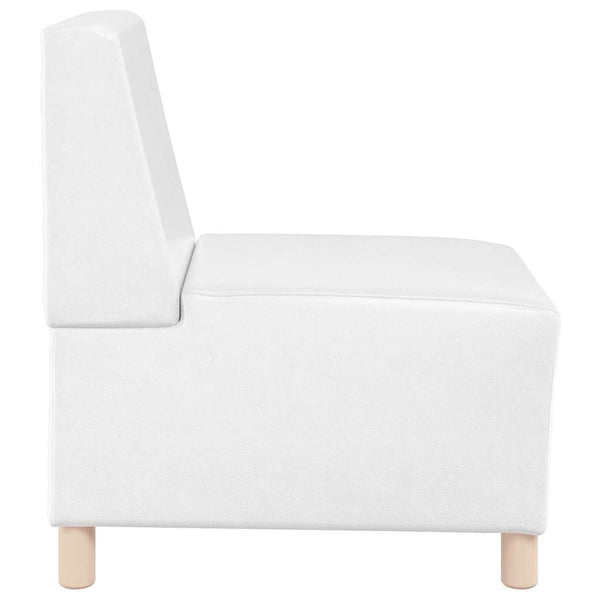 vidaXL Modular Armless Sofa 2 pcs White 55 x 74 x 82 cm Faux Leather