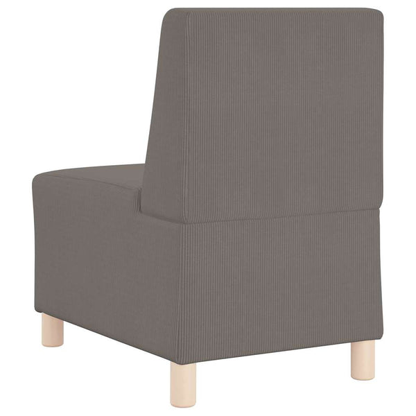 vidaXL Modular Armless Sofa 2 pcs Light Gray 55 x 74 x 82 cm