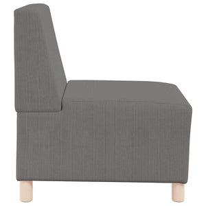 vidaXL Modular Armless Sofa 2 pcs Light Gray 55 x 74 x 82 cm