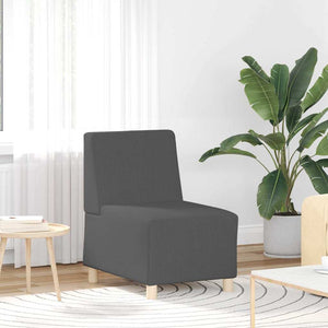 vidaXL Modular Armless Sofa 2 pcs Dark Grey 55 x 74 x 82 cm