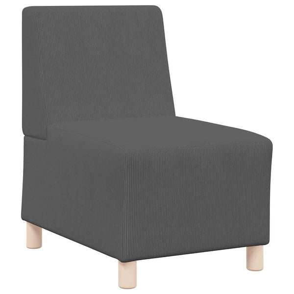 vidaXL Modular Armless Sofa 2 pcs Dark Grey 55 x 74 x 82 cm