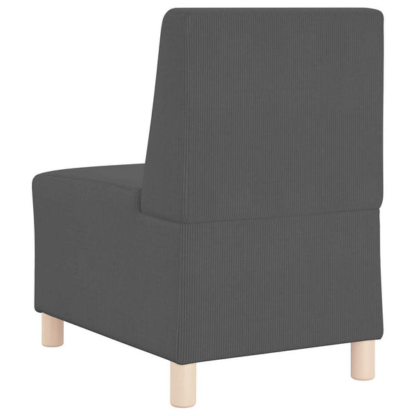 vidaXL Modular Armless Sofa 2 pcs Dark Grey 55 x 74 x 82 cm