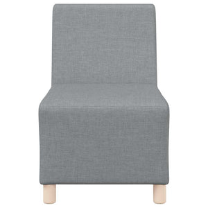 vidaXL Modular Armless Sofa 3 pcs Light Grey 55 x 74 x 82 cm Fabric
