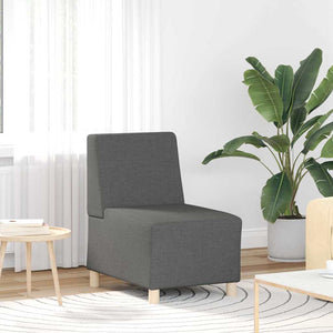 vidaXL Modular Armless Sofa 3 pcs Dark Gray 55 x 74 x 82 cm Fabric