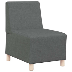 vidaXL Modular Armless Sofa 3 pcs Dark Gray 55 x 74 x 82 cm Fabric