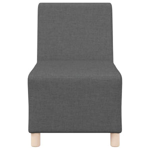 vidaXL Modular Armless Sofa 3 pcs Dark Gray 55 x 74 x 82 cm Fabric