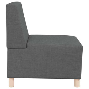 vidaXL Modular Armless Sofa 3 pcs Dark Gray 55 x 74 x 82 cm Fabric