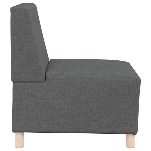 vidaXL Modular Armless Sofa 3 pcs Dark Gray 55 x 74 x 82 cm Fabric