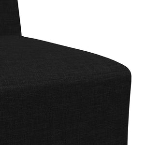 vidaXL Modular Armless Sofa 3 pcs Black 55 x 74 x 82 cm Fabric